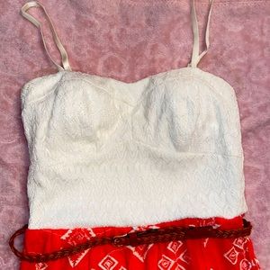 Long strap dress with slit at the back